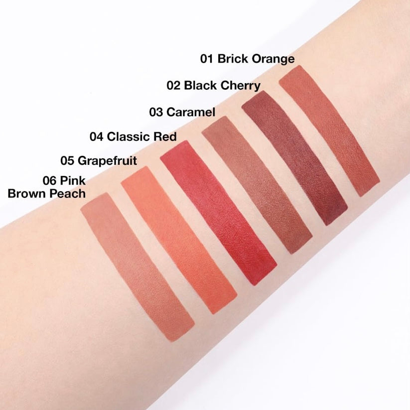 FaceTreasures Velvet High Color PayOff Creamy 24hr Lip Liners In 6 Colors