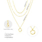 3-Piece Gold Or Silver Layered Necklace Set | Elegant Chain with Circle Pendant | Hypoallergenic