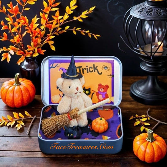 Halloween Pocket Hug Worry Bear – Anxiety Relief, Fidget Comfort Toy, Stress Gift for All Ages