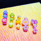 Kawaii Characters Professional Multi-color Handcrafted Press On Nails, Reusable 12 Times.