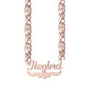 Custom 14k Vermeil Gold, Silver Or Rose Gold Diamond Cut 3D Name Necklace