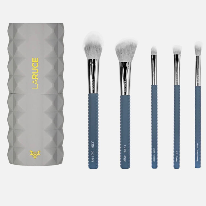 Laruce Beauty 5-piece Premium Vegan Makeup Brush Set For A Full Professional Beat