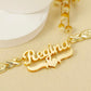 Custom 14k Vermeil Gold, Silver Or Rose Gold Diamond Cut 3D Name Necklace