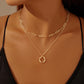 3-Piece Gold Or Silver Layered Necklace Set | Elegant Chain with Circle Pendant | Hypoallergenic