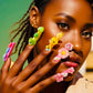 Kawaii Characters Professional Multi-color Handcrafted Press On Nails, Reusable 12 Times.