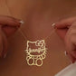 Custom Hello Kitty Name Necklace – 14K Gold or Silver, Waterproof & Hypoallergenic