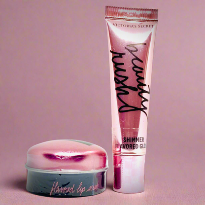 Victoria’s Secret Beauty Rush Lip Care Set - Shimmer Gloss and Scrub Duo, Candy Flavor