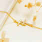 10k Gold Double Cross CZ Bracelet – Adjustable Faith & Sparkle Chain