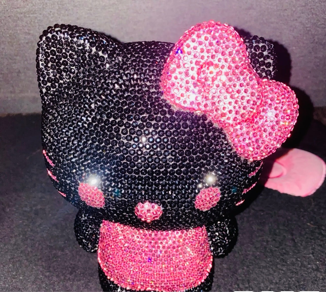 Kawaii Hello Kitty Crystal Sapphire Blinged Out Adjustable Cat Handbag, Evening Bag, Crossbody Bag | Limited Edition, Collectible