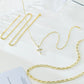 Fashionable Multi-Layered Gold Chain Necklace with Cross”