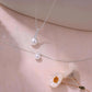 Fresh Water Pearl & CZ Gemstone Pendant With 17In. Gold/Silver Box Chain