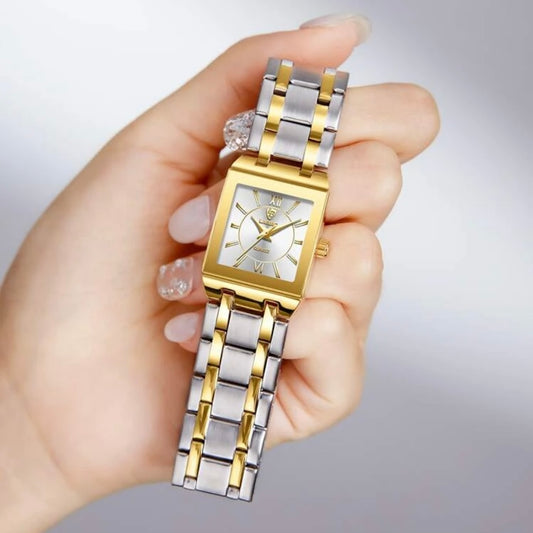 Luxury Ladies Quartz Wrist Watch Stainless Steel Waterproof