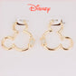 14k Vermeil Gold-Mickey Mouse Crystal Accent Earrings - Authentic Disney Gift Box