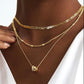 Layered 14k Vermeil Gold CZ Pendant Necklace Set - Choker, Beads, and Diamond Pendant for All Occasions