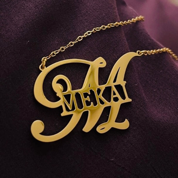 Personalized Gold or Silver Custom Name Necklace - Elegant Cursive Script