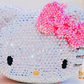 Kawaii Hello Kitty Crystal Sapphire Blinged Out Adjustable Cat Handbag, Evening Bag, Crossbody Bag | Limited Edition, Collectible