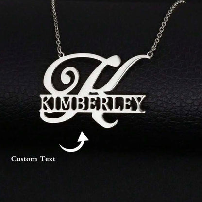 Personalized Gold or Silver Custom Name Necklace - Elegant Cursive Script