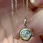 Moissanite & Diamond Bezel Pendant Necklaces – Gold & Silver Chains