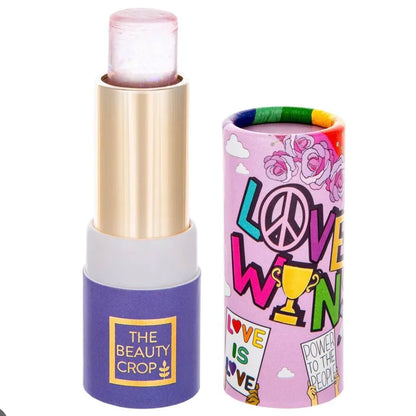The beauty crop “Love Wins” lip balm and lip scrub duo gift set donates a portion of all proceeds and sales to the LGBTQ Foundation.m To help raise money to improve on self-love and self-care. These unique Gift sets are limited and made in collaboration with our business for the next two months, only available at FaceTreasures.com