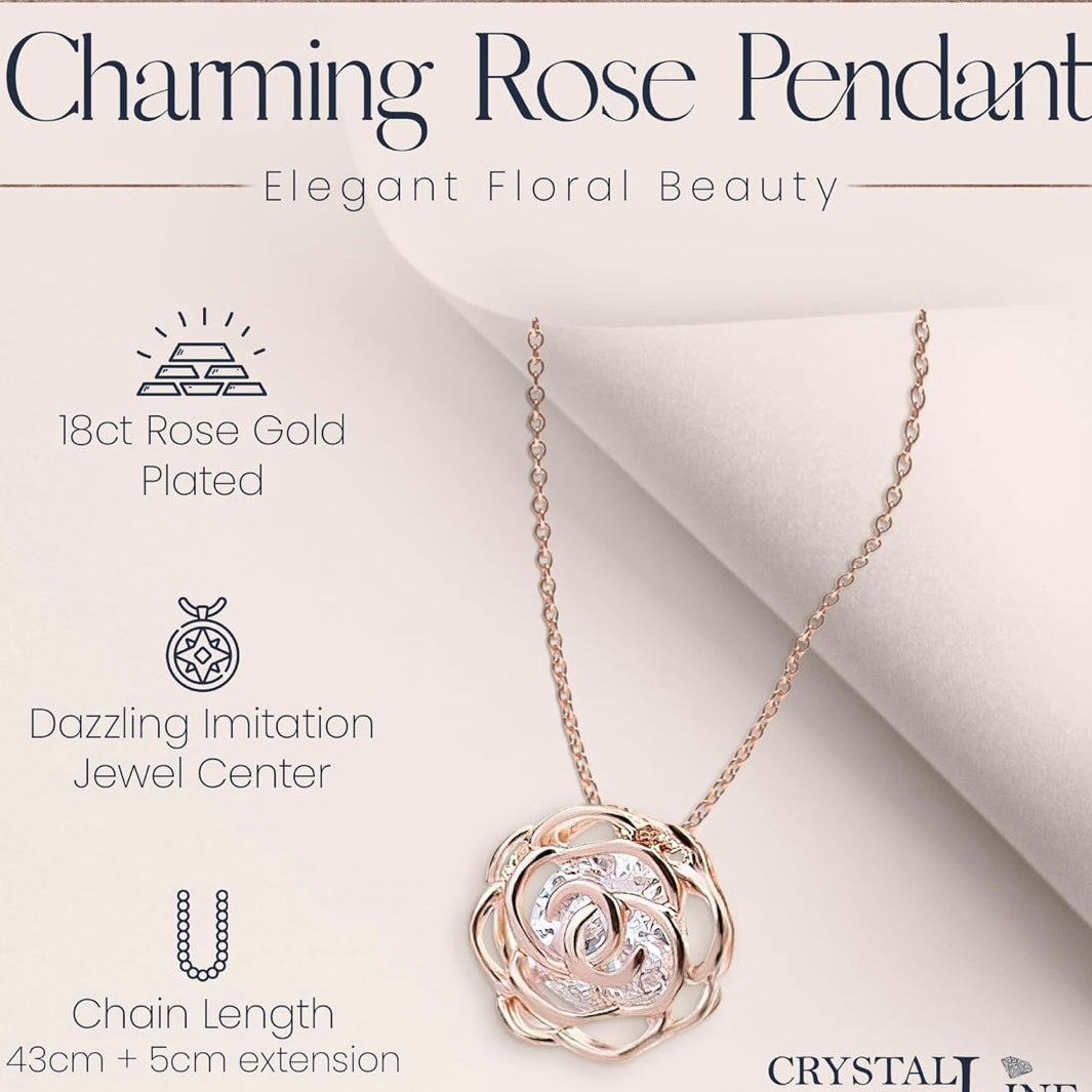Luxury Rose Gold Jewelry Set with Rare Australian Crystals – Necklace, Earrings & Bracelet | Also in 925 Silver