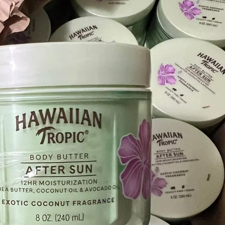 Hawaiian Tropic Exotic Coconut After Sun Creamy Body Butter 8oz. Shipped Today