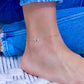 Evil Eye Vermeil Gold & Cubic Zirconia Ankle Bracelet – Good Fortune Anklet for Protection & Style