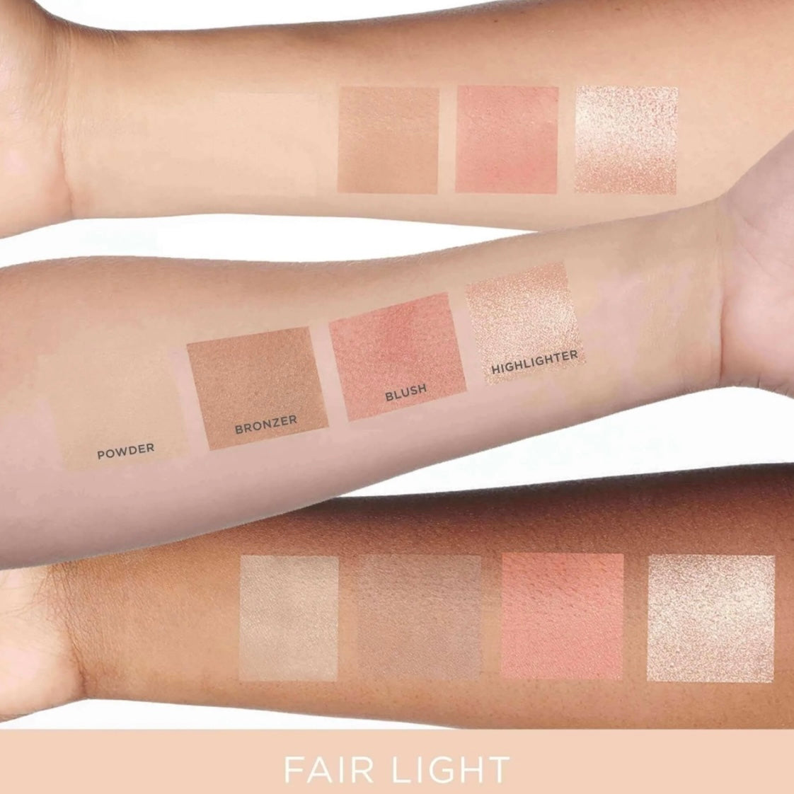 PUR Cosmetics 4-in-1 Hautperfektionierende Puderpalette, Fair Light