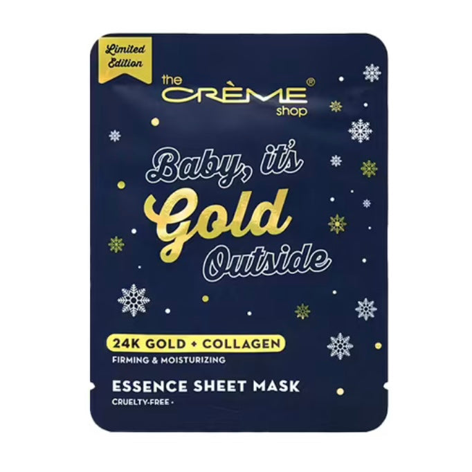 The Crème Shop Tis The Season To Be Lovely & Baby Its Gold Outside Sheet Mask Set