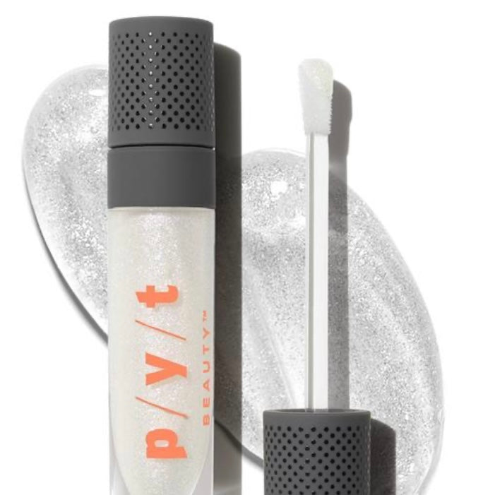 PYT Beauty Shimmer Dúo de 2 piezas: juego de iluminador y brillo de labios