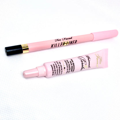 Toofaced Killer Liner In Black and TooFaced Primed & Poreless Makeup Primer. This bundle comes as a set and is available at Facetreasures.com for purchase
