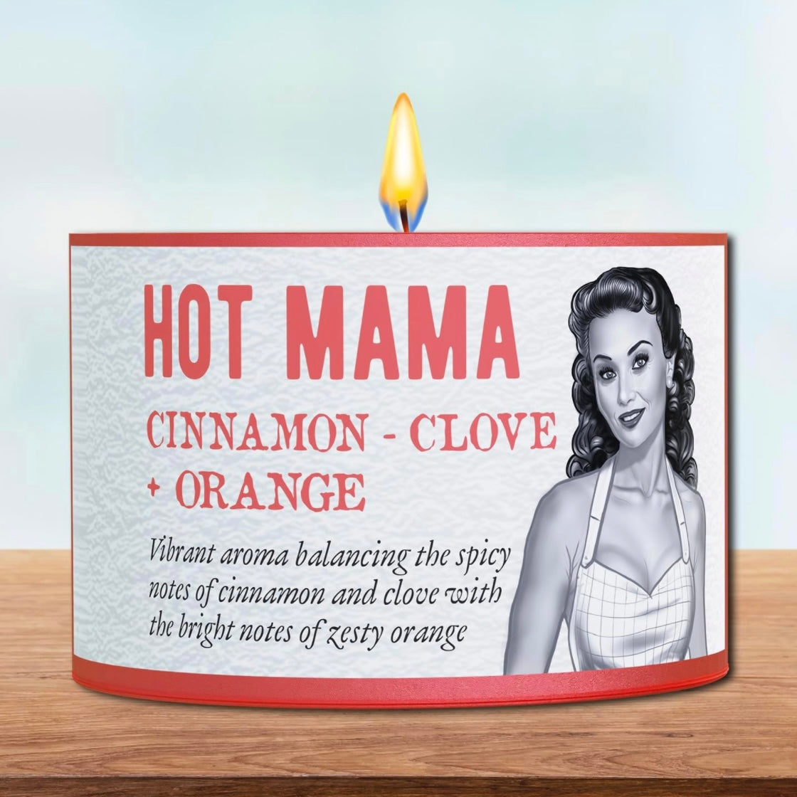 One Hot Mama Cinnamon Clive Sweet Orange 2oz. 100% Soy Aromatherapy Candle