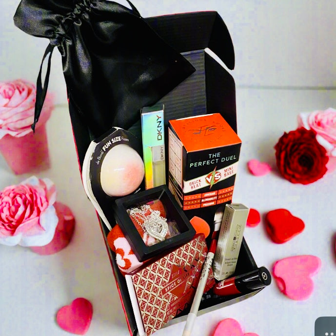 Luxury Valentine’s Beauty, Fine Jewelry & Pampering Spa Gift Box For Her.