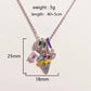 Whimsical Ice Cream Charm Necklace – Gold & Silver Chains with Colorful Rhinestone Pendants