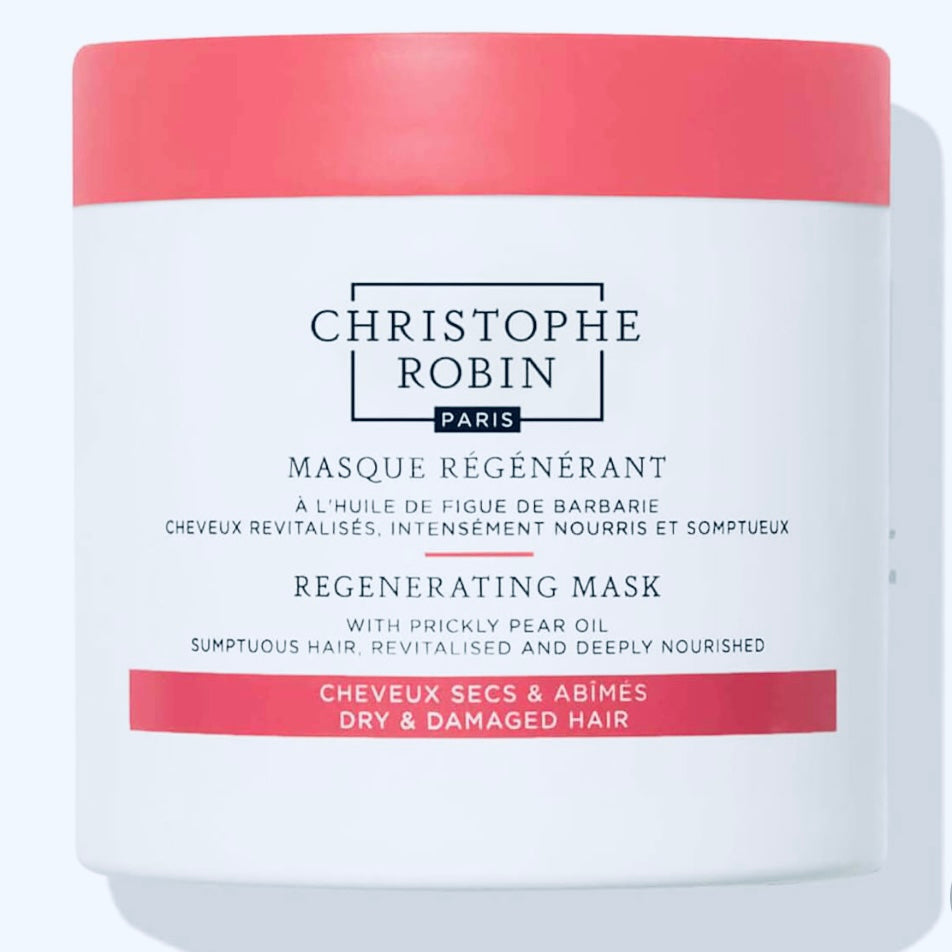 Christophe Robin Regenerating Hair Mask w/ Prickly Pear Oil For Dry Damaged Hair | For All Hair Types| 8.4 oz.