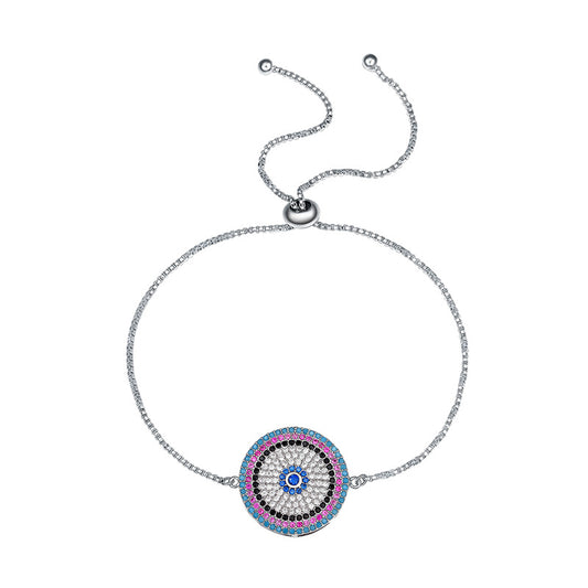 Evil Eye Armband Europäischer und amerikanischer Diamant Verstellbarer Zugarmreif