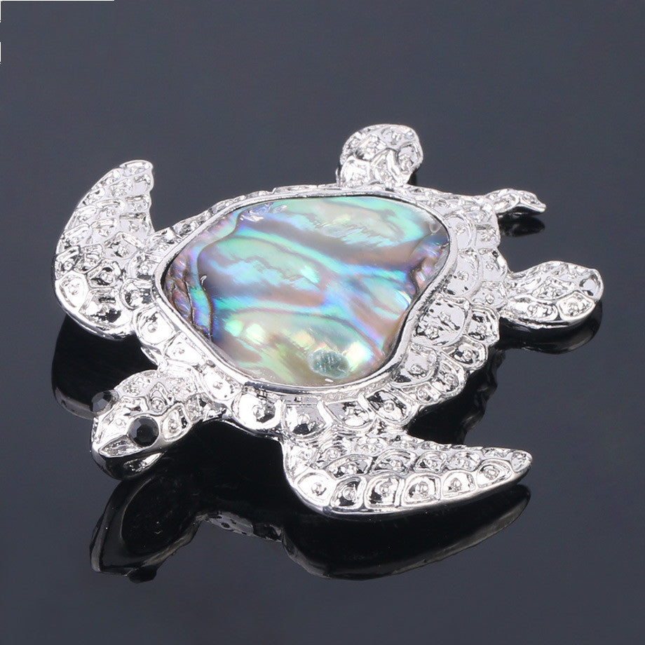 European And American Cross-Border Jewelry Origin Colorful Abalone Shell Turtle Pendant Necklace Jewelry