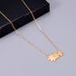 Fun jigsaw necklace with 18K gold plating