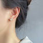 Sterling Silver Love Earrings Niche Design French Asymmetrical Earrings
