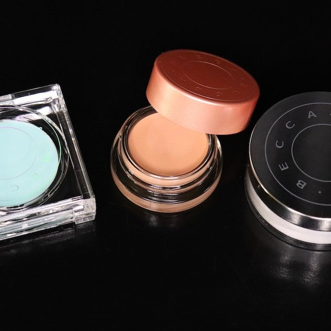 A fan-favorite Undereye Color Corrector awaken 3 piece set that uses reflective light to brighten the look of under-eye circles, Baggage & puffiness. BECCA’s most-loved color corrector, settingf powder & primer to give you the ultimate corrector. erase 10 years with this 3 piece set.. You have the option to purchase one of the items or all 3 piece to make the ultimate set. Get the complete 3 piece set and erase 10 years & save money just like that. This set is very limited.