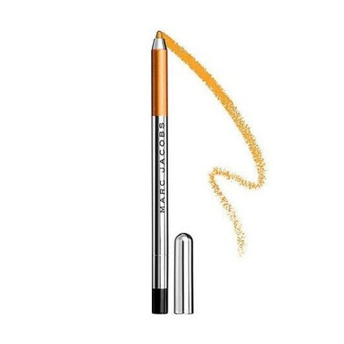 Marc Jacobs' Highliner Gel Eye Crayon Eyeliner delivers intense colour, 12-hour waterproof wear and amazing glide in both shimmer and matte finishes. This Particular Marc Jacobs Shade Marigold has a Golden Peach Shimmer, unique yet very stunning.   Experience the luxury of gel eyeliner with the ease of a pencil. Make a bold statement