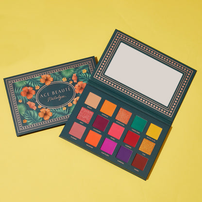Ace Beaute Nostalgia 15 Color High Pigmented Eyeshadow Palette w/ Mirror