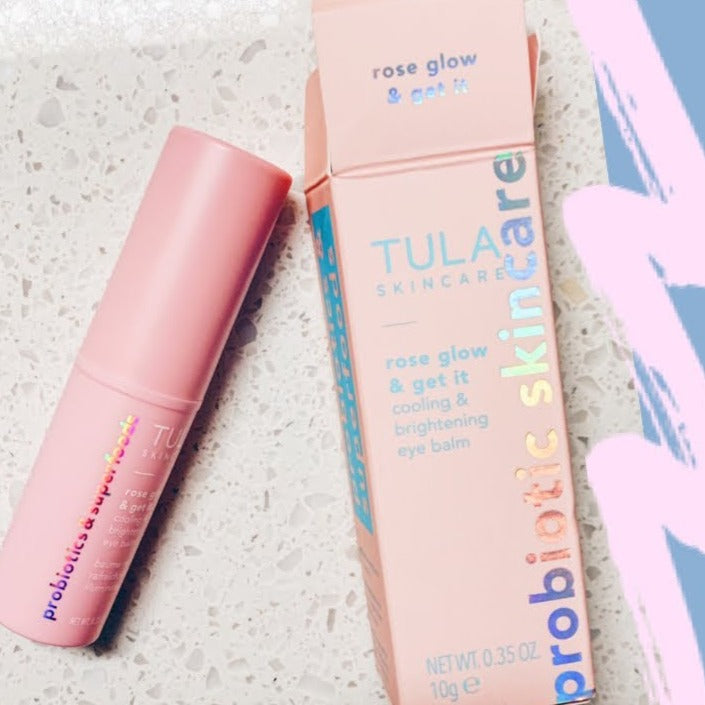 tula glow & get it cooling & brightening eye balm that's vegan & great for your eyes