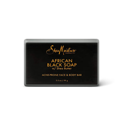 Shea Moisture African Black Soap For Oily Blemish Prone Skin. Excellent For The Most Sensitive Skin Types