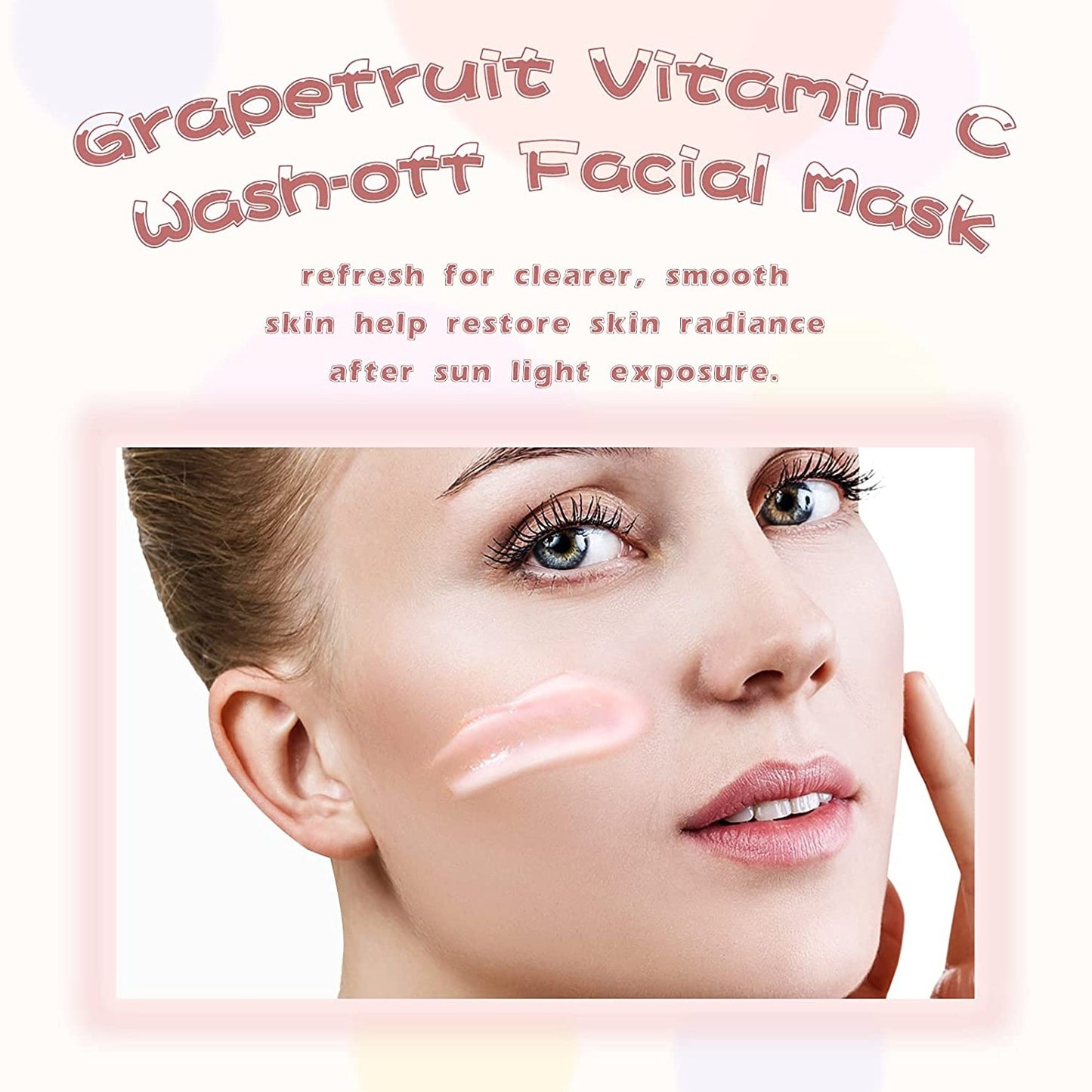 Grapefruit Vitamin C Wash-off Facial Mask incorporates Hydrating, Soothing, Nourishing and Repairing properties to restore and maintain a youthful healthy glow. Help restore your skin's radiance after sun exposure, daily stressors, adult acne & environmental pollution while Preventing free-radical damage by using this mask 3 times a week. Don't run to untrustworthy skin care with false promises