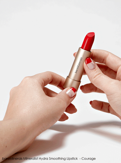 BareMinerals lipstick in the color courage