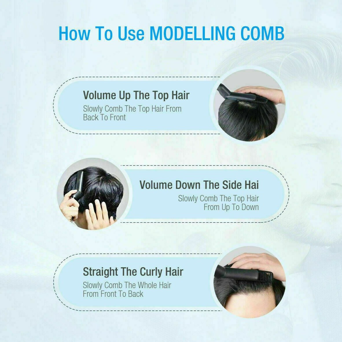 Hybrid Multifunctional Beard Straightener / Hair Comb combines heating barrels and comb teeth for hair smoothing, straightening, curling and creating beautiful volume while meeting all your personal needs no matter how different or difficult your Mane is, you now can create professional styles within minutes without the long appointment times and the heavy price tag to match - This Electric Hybrid Multifunctional Beard & Hair Straightening/curling Magic Wand Has Your Back!