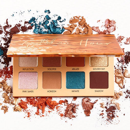 beauty for real 8 color eyeshadow palette golden hour
