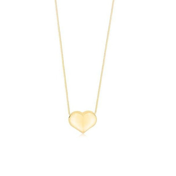 10k gold filled timeless keepsake gold heart necklace & heart pendant set