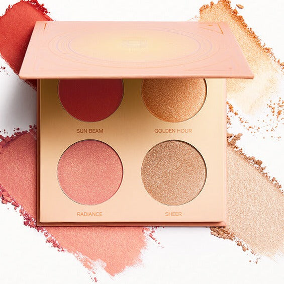 You're a Sun Goddess (even if you haven’t spent time in the sun lately). Create the ultimate sun-kissed look with these four warm toned highlight, contour, blush and bronzer shades in a soft, blendable formula. Perfect for medium and dark skin tones.