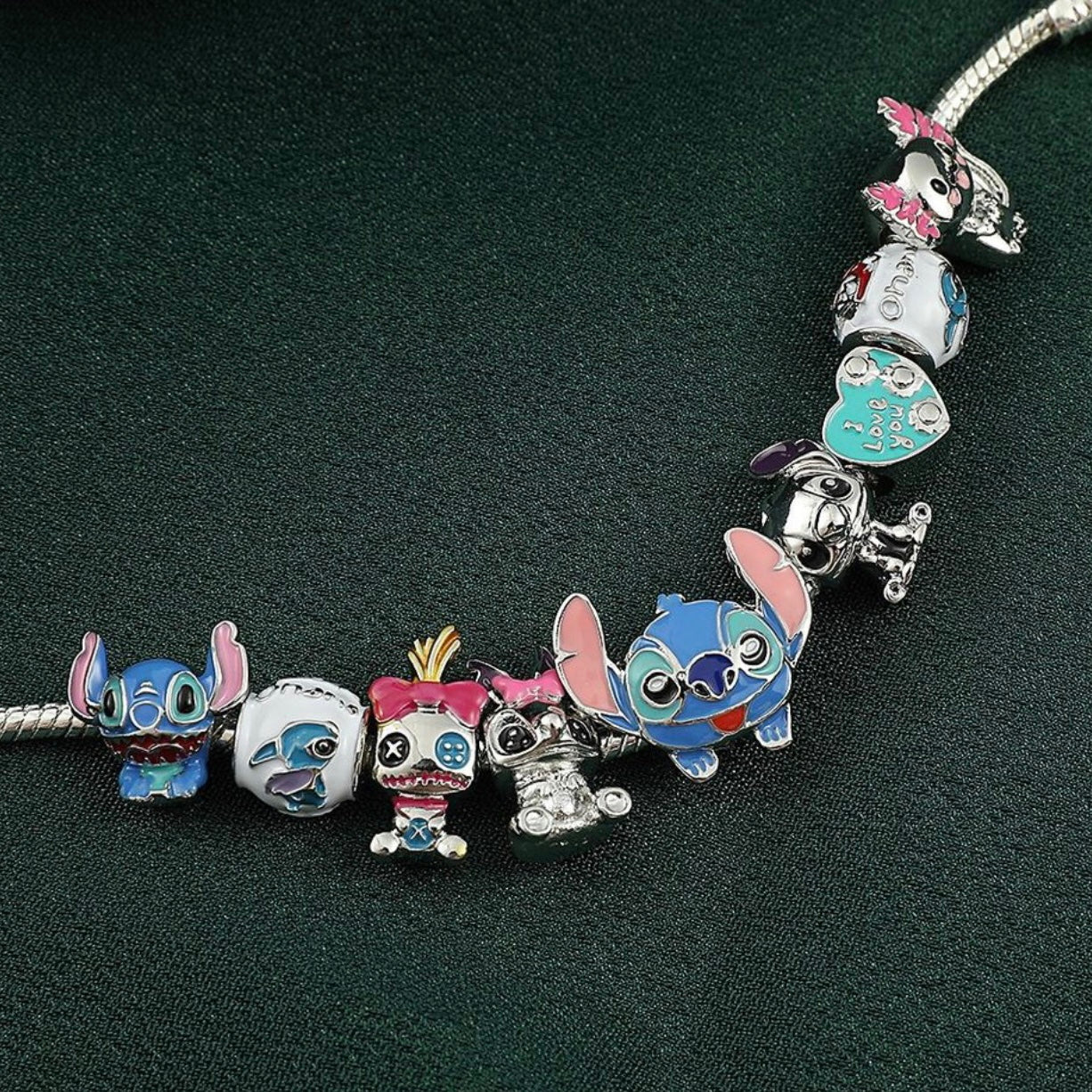 Fit Original Pandora Charms Bracelets Disney Lilo & Stitch Charm Pendant  Jewelry - AliExpress
